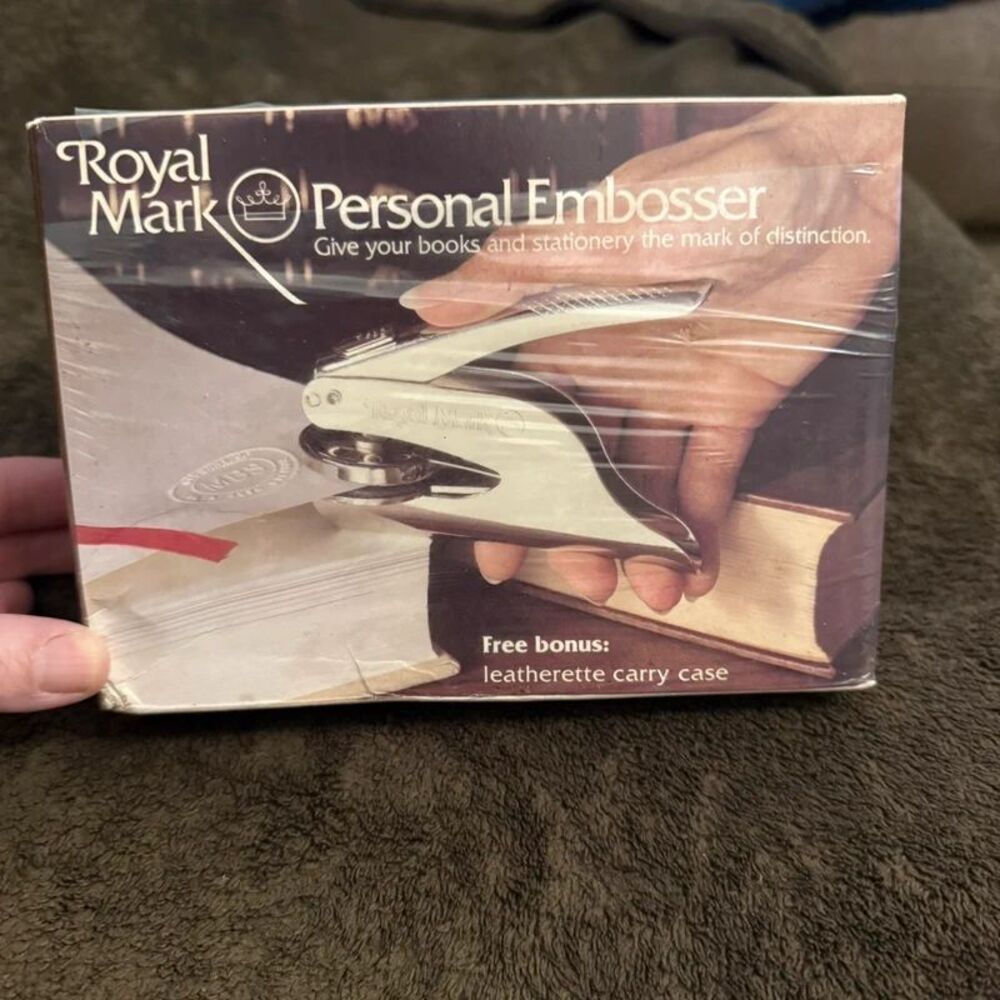 Royal Mark Personal Embosser RM-100 New Old Stock  Sealed Vintage Desk Accessory